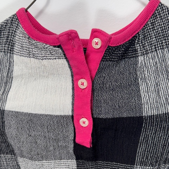 Tucker + Tate Black and White Plaid Kids Shirt with Pink Trim - Picture 11 of 12